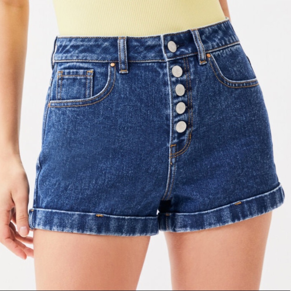 PacSun Sophia Blue Denim Mom Shorts